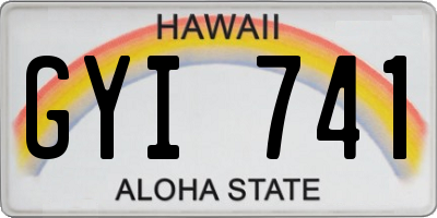 HI license plate GYI741