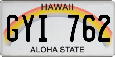 HI license plate GYI762