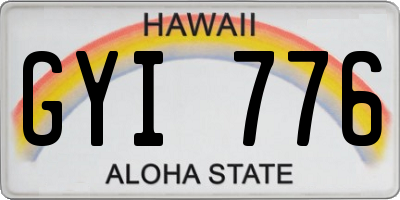HI license plate GYI776