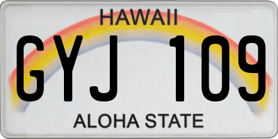 HI license plate GYJ109