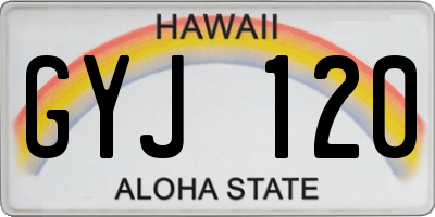 HI license plate GYJ120
