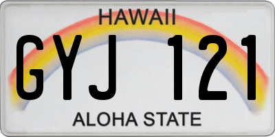 HI license plate GYJ121