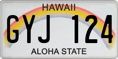 HI license plate GYJ124