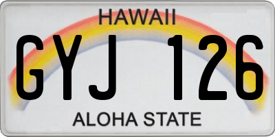 HI license plate GYJ126