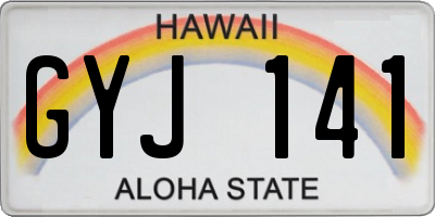 HI license plate GYJ141