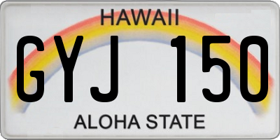 HI license plate GYJ150