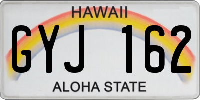 HI license plate GYJ162