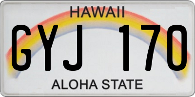 HI license plate GYJ170