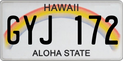 HI license plate GYJ172