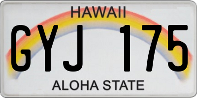 HI license plate GYJ175