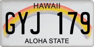 HI license plate GYJ179