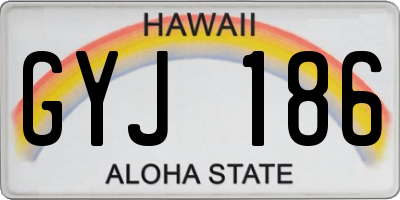 HI license plate GYJ186