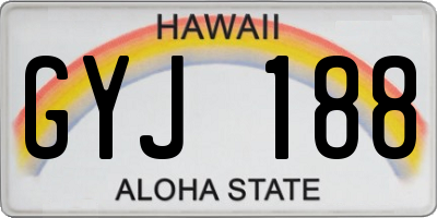 HI license plate GYJ188