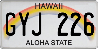 HI license plate GYJ226