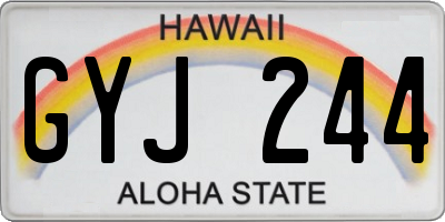 HI license plate GYJ244