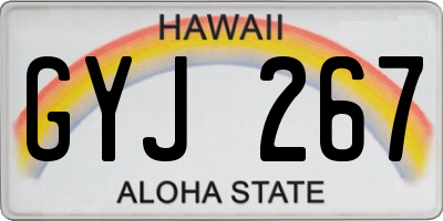 HI license plate GYJ267