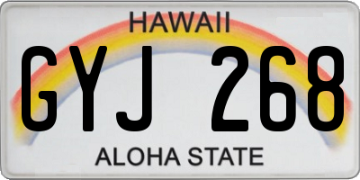 HI license plate GYJ268