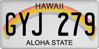 HI license plate GYJ279