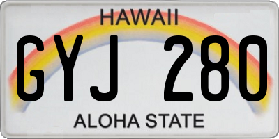 HI license plate GYJ280