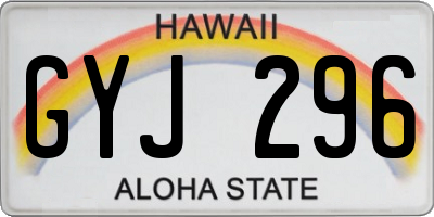 HI license plate GYJ296