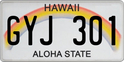 HI license plate GYJ301