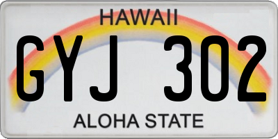 HI license plate GYJ302