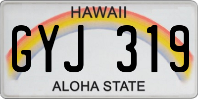 HI license plate GYJ319