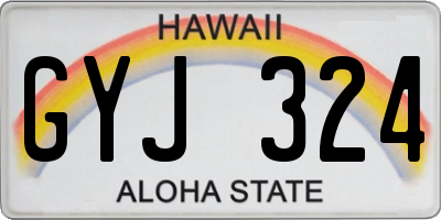 HI license plate GYJ324