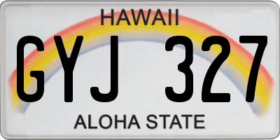 HI license plate GYJ327
