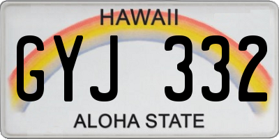 HI license plate GYJ332
