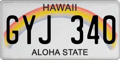 HI license plate GYJ340