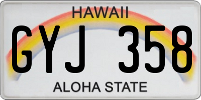 HI license plate GYJ358