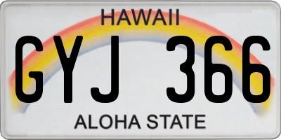 HI license plate GYJ366