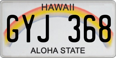 HI license plate GYJ368