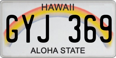 HI license plate GYJ369