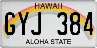 HI license plate GYJ384