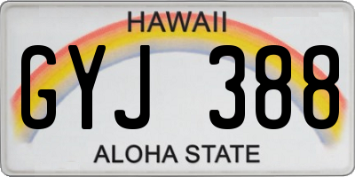 HI license plate GYJ388