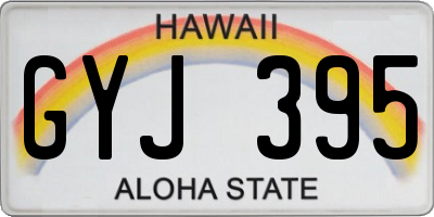 HI license plate GYJ395