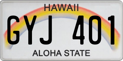 HI license plate GYJ401