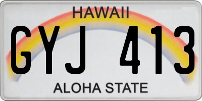HI license plate GYJ413
