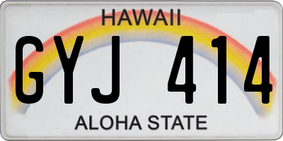 HI license plate GYJ414
