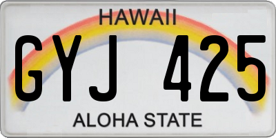 HI license plate GYJ425