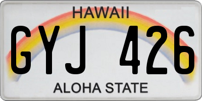 HI license plate GYJ426