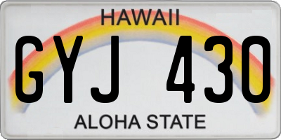 HI license plate GYJ430