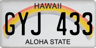 HI license plate GYJ433