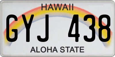 HI license plate GYJ438