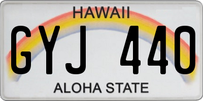 HI license plate GYJ440