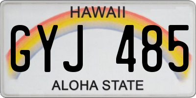 HI license plate GYJ485