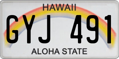 HI license plate GYJ491