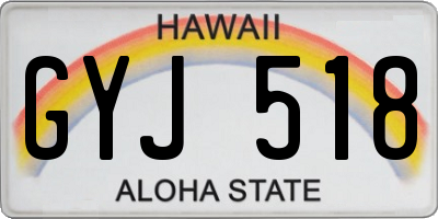 HI license plate GYJ518